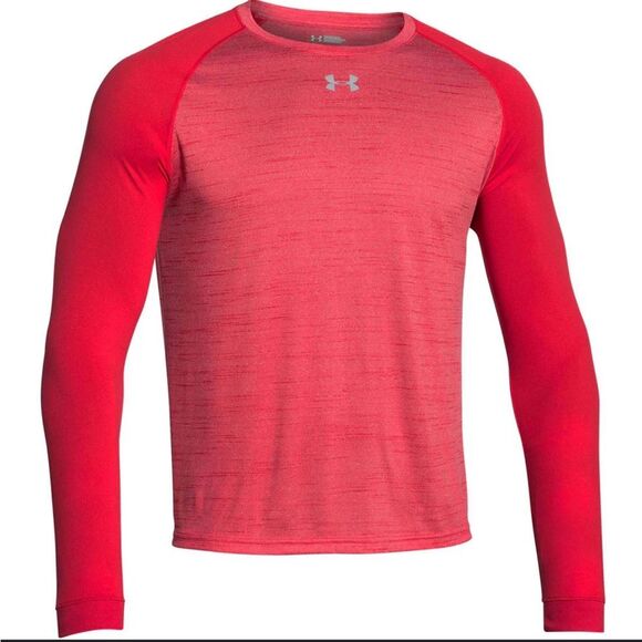 Under Armour Men’s Red Novelty Locker Long Sleeve Tee Size Medium - Picture 1 of 8